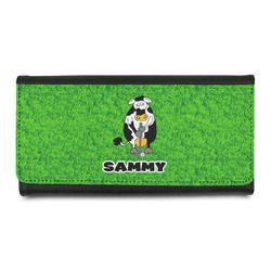 Cow Golfer Leatherette Ladies Wallet (Personalized)