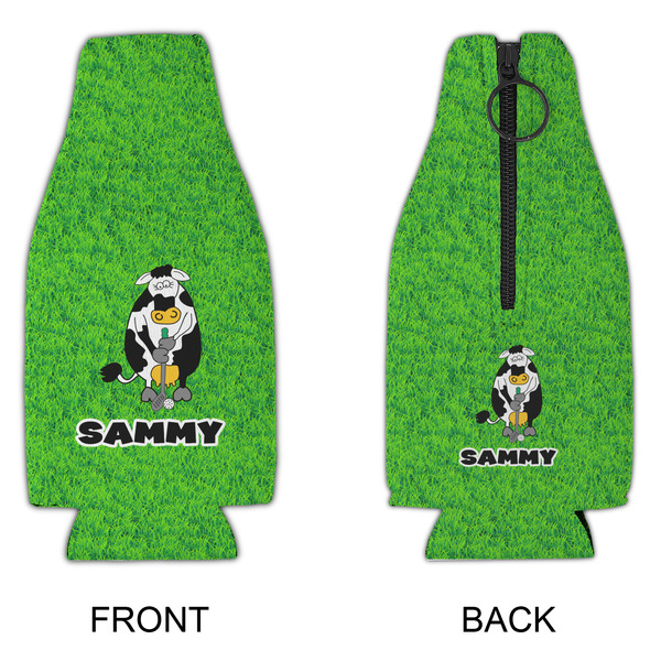 Cow Golfer Zipper Bottle Cooler - APPROVAL