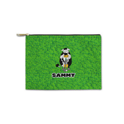 Cow Golfer Zipper Pouch - Small - 8.5"x6" (Personalized)