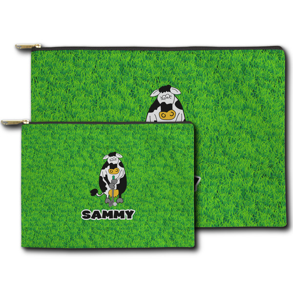 Cow Golfer Zippered Pouches - Size Comparison
