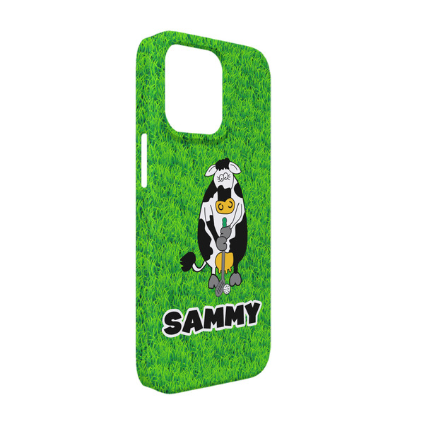 Custom Cow Golfer iPhone Case - Plastic - iPhone 13 (Personalized)