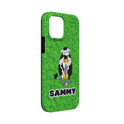 Cow Golfer iPhone Case - Rubber Lined - iPhone 13 Mini (Personalized)