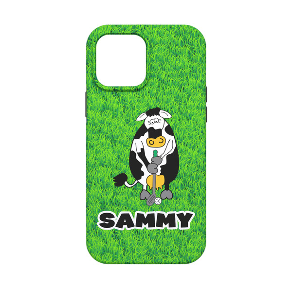 Cow Golfer iPhone 13 Mini Tough Case - Back