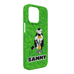 Cow Golfer iPhone Case - Plastic - iPhone 13 Pro Max (Personalized)