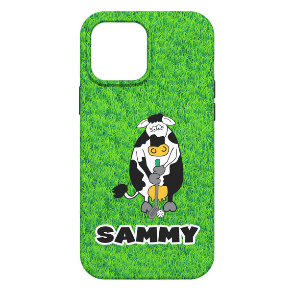 Cow Golfer iPhone 13 Pro Max Tough Case - Back