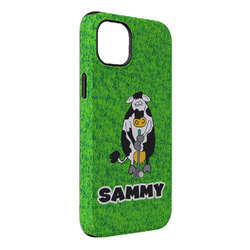 Cow Golfer iPhone Case - Rubber Lined - iPhone 14 Plus (Personalized)