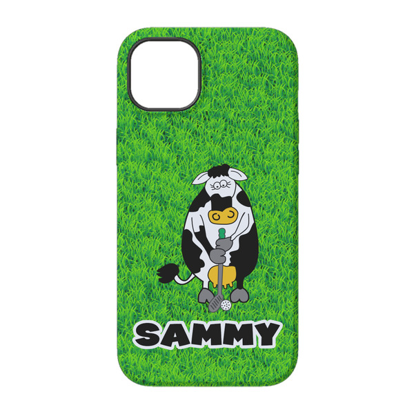Cow Golfer iPhone 14 Pro Tough Case - Back
