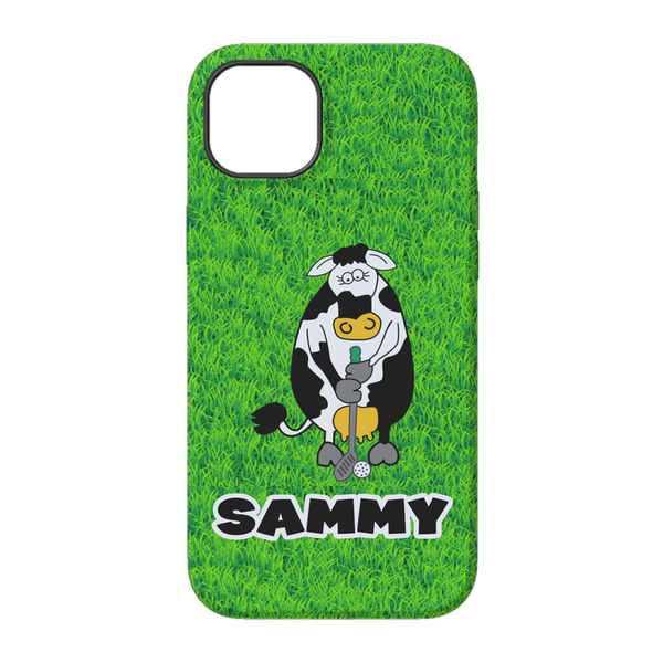 Cow Golfer iPhone 14 Tough Case - Back