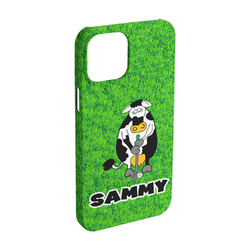 Cow Golfer iPhone Case - Plastic - iPhone 15 (Personalized)