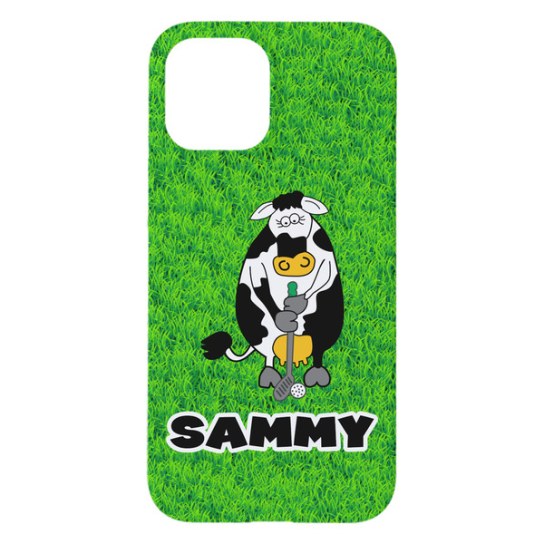Cow Golfer iPhone 15 Plus Case - Back