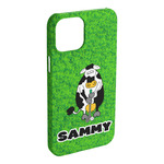 Cow Golfer iPhone Case - Plastic (Personalized)