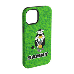 Cow Golfer iPhone Case - Rubber Lined - iPhone 15 (Personalized)