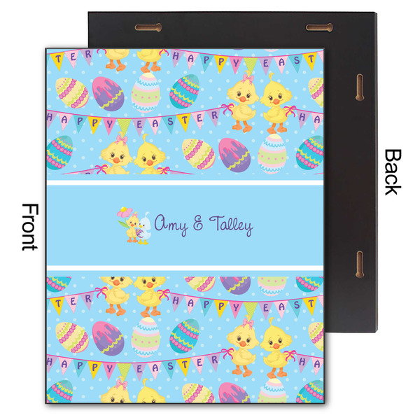 Happy Easter 11x14 Wood Print - Front & Back View