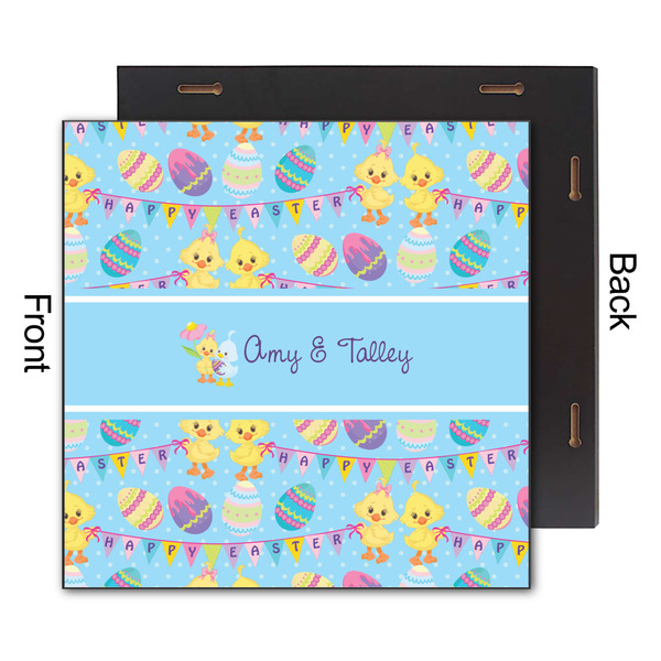 Happy Easter 12x12 Wood Print - Front & Back View