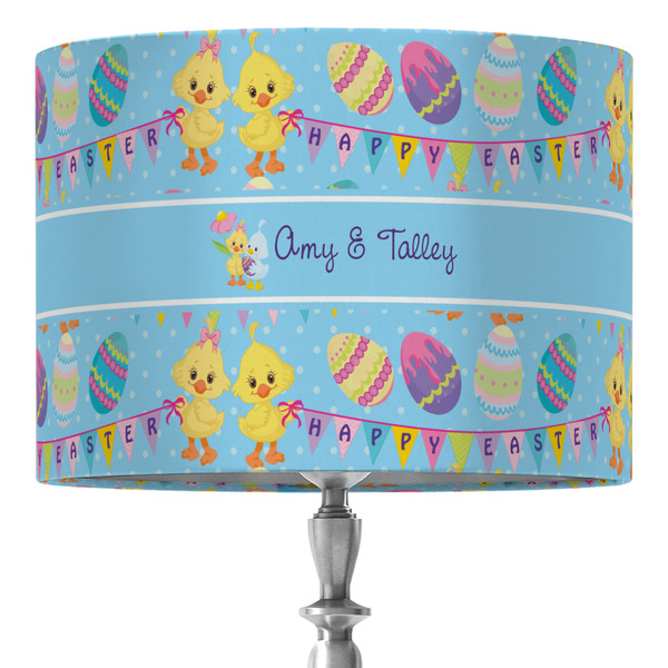 Custom Happy Easter 16" Drum Lamp Shade - Fabric (Personalized)
