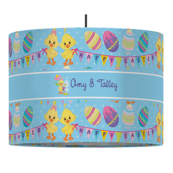 Custom Happy Easter 16" Drum Pendant Lamp - Fabric (Personalized)