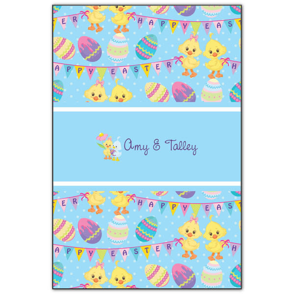 Custom Happy Easter Wood Print - 20x30 (Personalized)