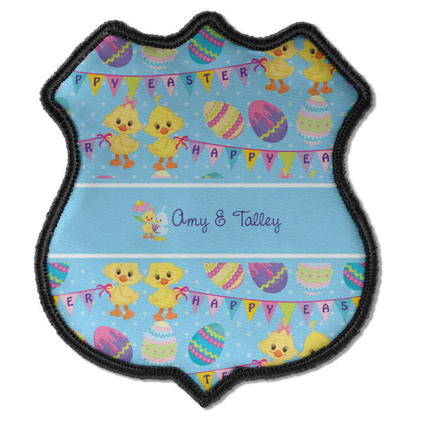 Custom Happy Easter Iron On Shield Patch C w/ Multiple Names
