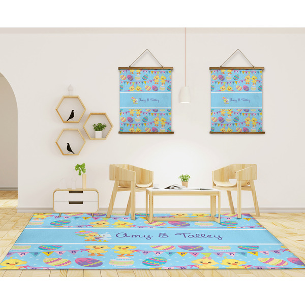Happy Easter 8'x10' Indoor Area Rugs - IN CONTEXT