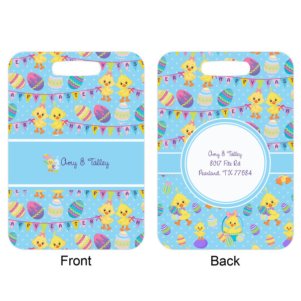 Happy Easter Aluminum Luggage Tag (Front + Back)