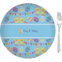 Happy Easter 8" Glass Appetizer / Dessert Plates - Single or Set (Personalized)