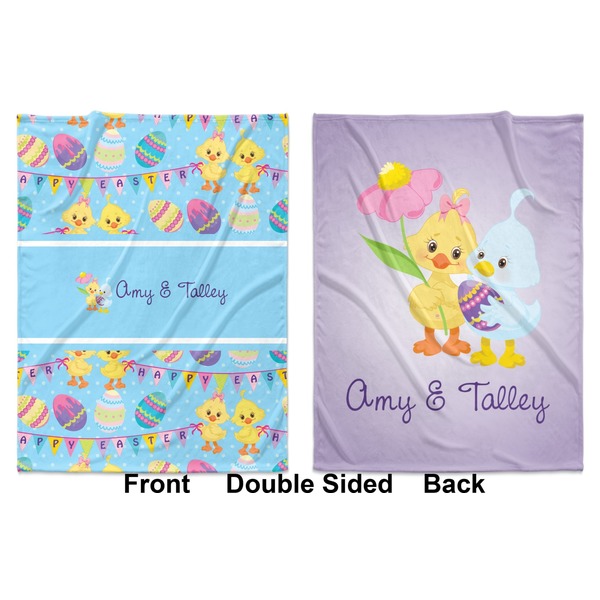 Happy Easter Baby Blanket (Double Sided - Printed Front and Back)