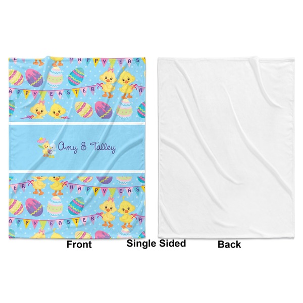 Happy Easter Baby Blanket (Single Side - Printed Front, White Back)