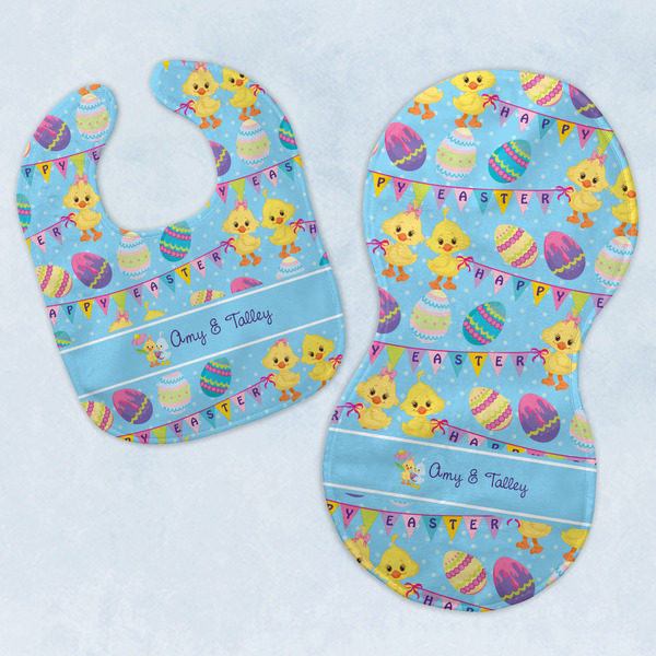 Custom Happy Easter Baby Bib & Burp Set w/ Multiple Names