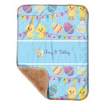 Happy Easter Sherpa Baby Blanket - 30" x 40" w/ Multiple Names
