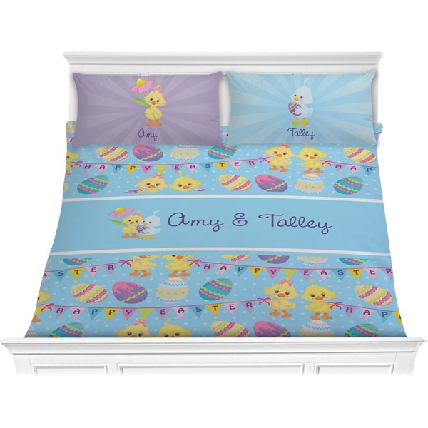 Custom Happy Easter Comforter Set - King (Personalized)
