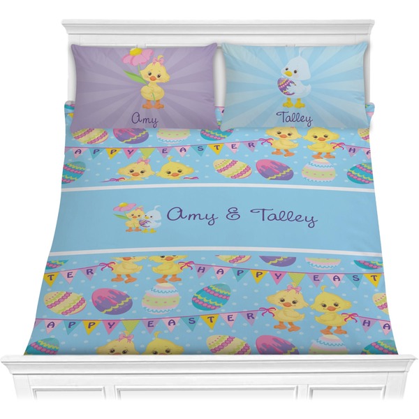 Custom Happy Easter Comforter Set - Full / Queen (Personalized)