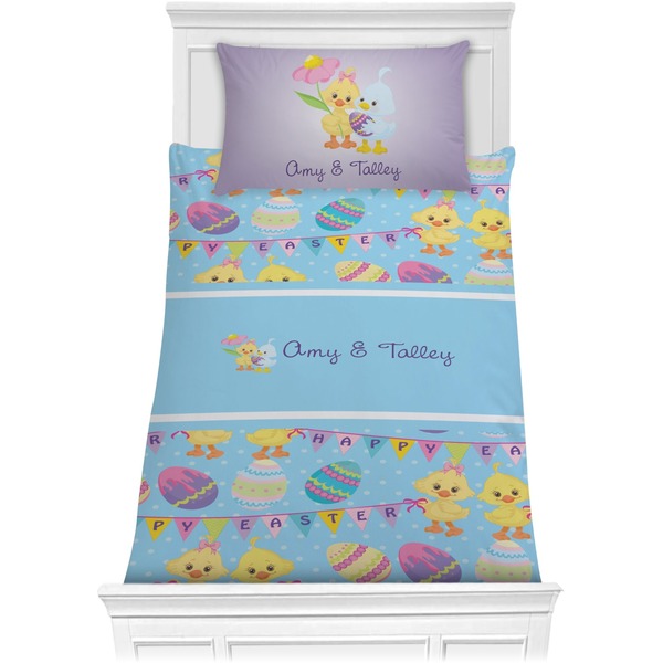 Custom Happy Easter Comforter Set - Twin (Personalized)