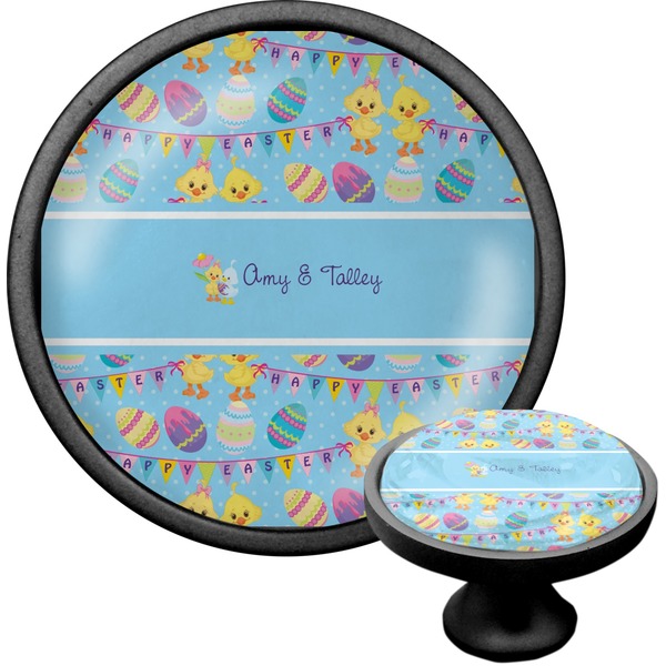 Custom Happy Easter Cabinet Knob (Black) (Personalized)