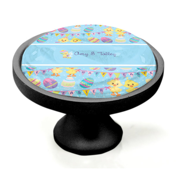 Happy Easter Black Custom Cabinet Knob (Side)