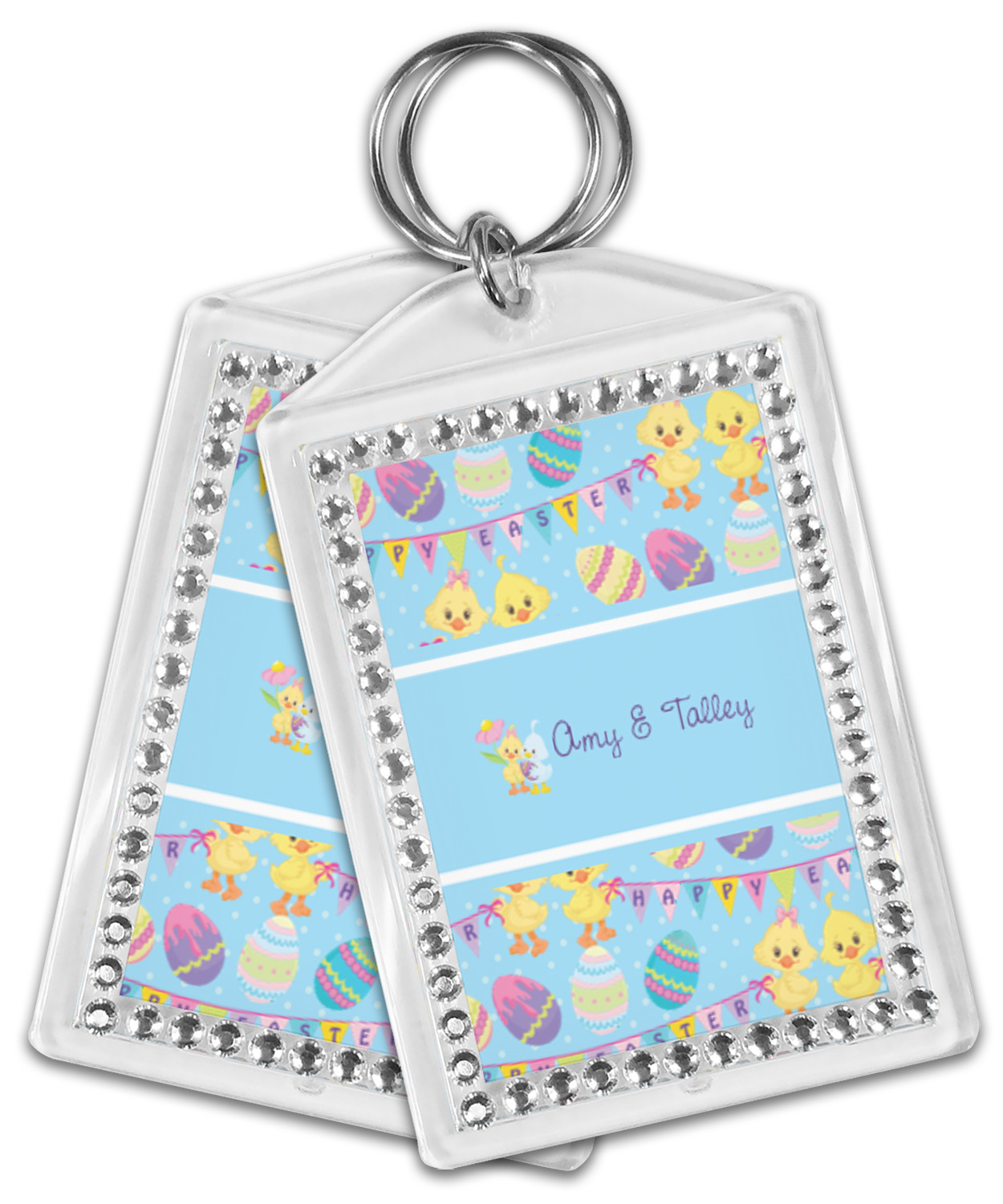 YouCustomizeIt Custom Happy Easter Bling Keychain (Personalized)