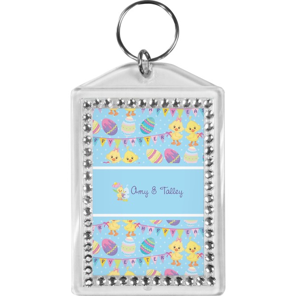Custom Happy Easter Bling Keychain (Personalized)