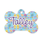 Happy Easter Bone Shaped Dog ID Tag - Small (Personalized)