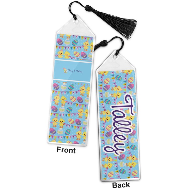 Happy Easter Bookmark with tassel - Front and Back