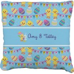 Happy Easter Faux-Linen Throw Pillow 26" (Personalized)