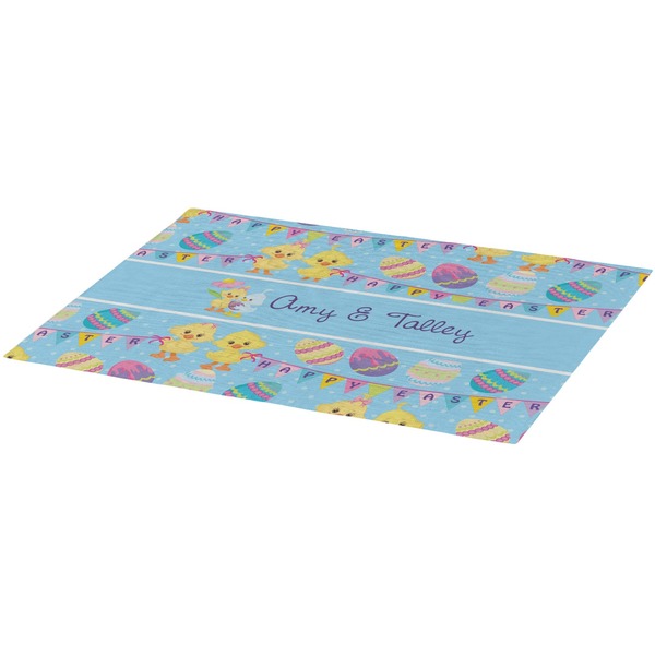 Happy Easter Burlap Placemat (Angle View)