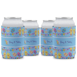 Happy Easter Can Cooler (12 oz) - Set of 4 w/ Multiple Names