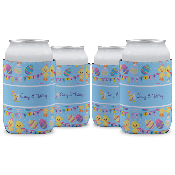 Custom Happy Easter Can Cooler (12 oz) - Set of 4 w/ Multiple Names