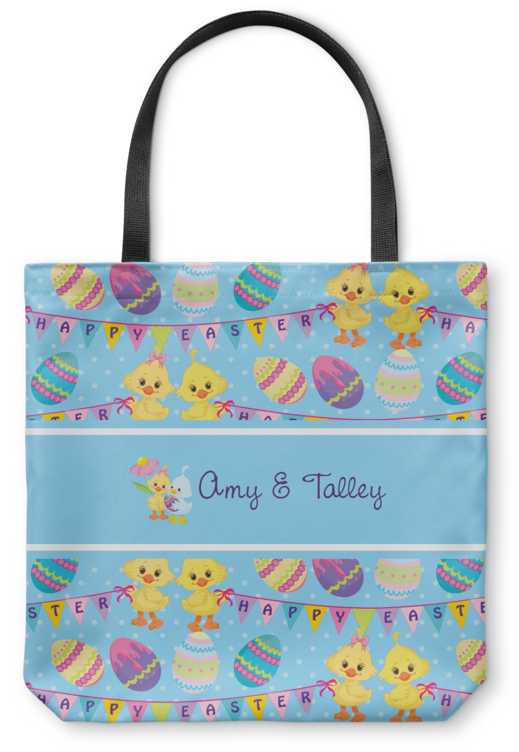 Happy Easter Canvas Tote Bag (Personalized) You Customize It
