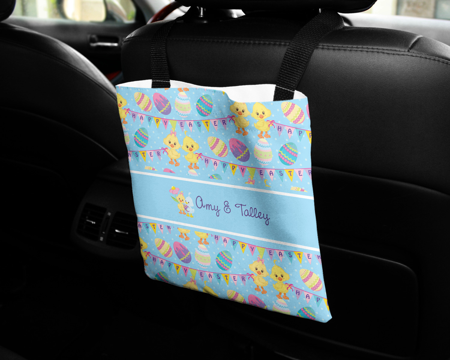 Happy Easter Auto Back Seat Organizer Bag (Personalized) YouCustomizeIt