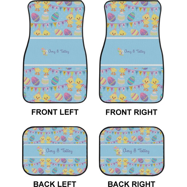 Happy Easter Car Floor Mats Set (2F + 2B)