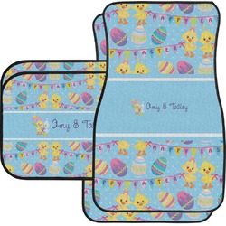 Happy Easter Car Floor Mats Set - 2 Front & 2 Back (Personalized)