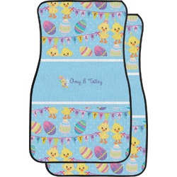 Happy Easter Car Floor Mats (Front Seat) (Personalized)