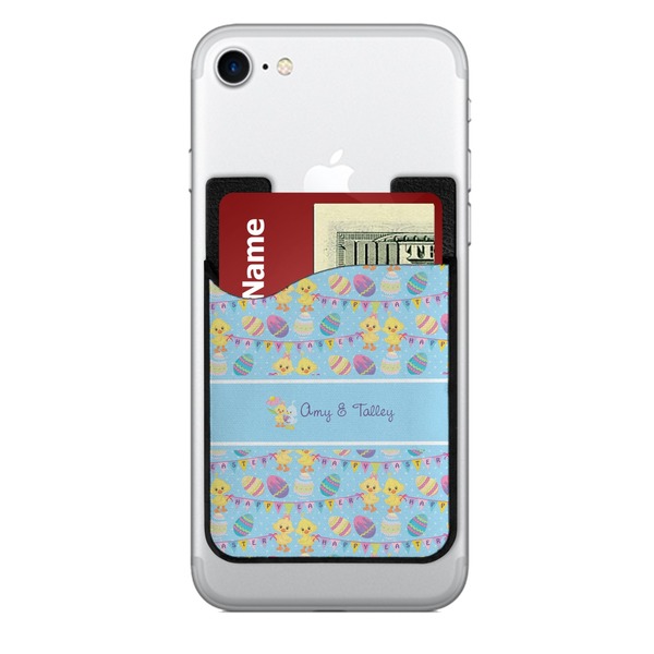 Custom Happy Easter 2-in-1 Cell Phone Credit Card Holder & Screen Cleaner (Personalized)
