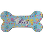 Happy Easter Ceramic Dog Ornament - Front w/ Multiple Names