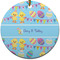 Happy Easter Ceramic Flat Ornament - Circle (Front)